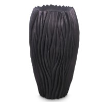 River Vase Black 39x70cm