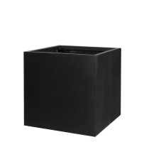 Fiberstone Square Black 40x40x40cm